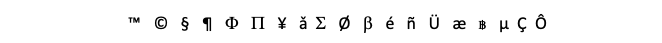 Image showing special characters