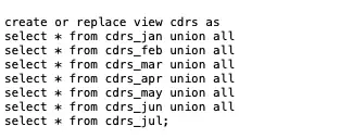 large table query