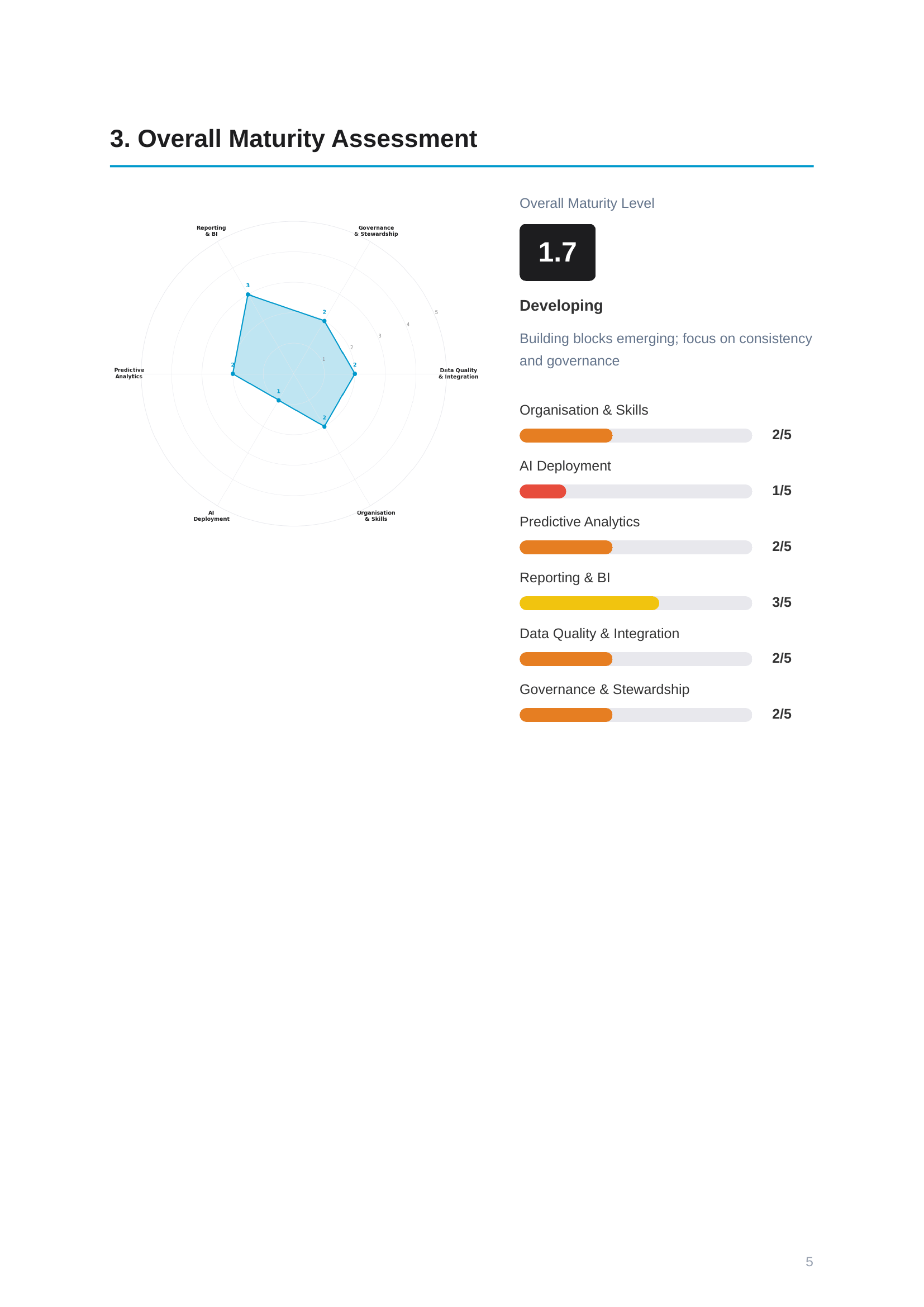 Assessment Report sample page