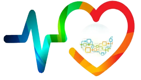 Colourful heart pulse with SDF