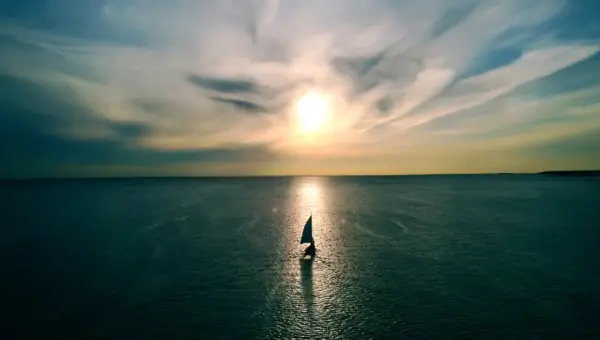 CP4D and Hammerhead End of Service - Yacht sailing into sunset